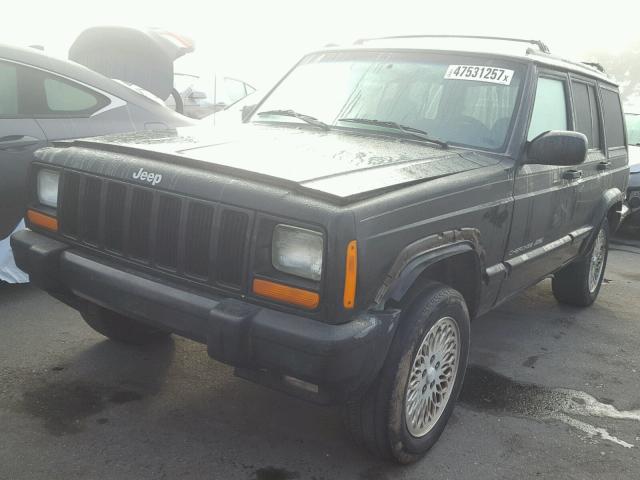 1J4FJ68S2WL252401 - 1998 JEEP CHEROKEE S BLACK photo 2