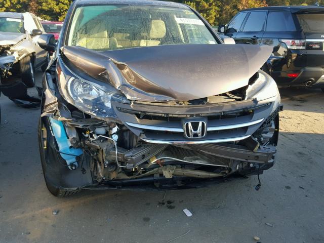 2HKRM3H55EH530942 - 2014 HONDA CR-V EX GRAY photo 9