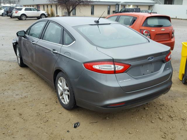 3FA6P0H70DR349937 - 2013 FORD FUSION SE GRAY photo 3