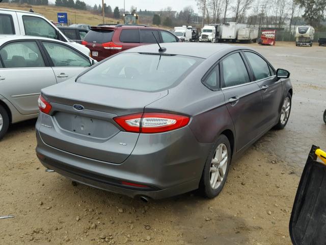 3FA6P0H70DR349937 - 2013 FORD FUSION SE GRAY photo 4