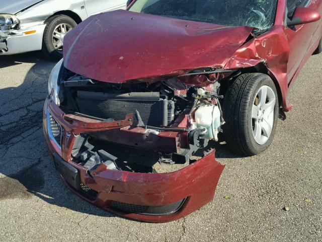 1G2ZA5EB2A4143543 - 2010 PONTIAC G6 BURGUNDY photo 9