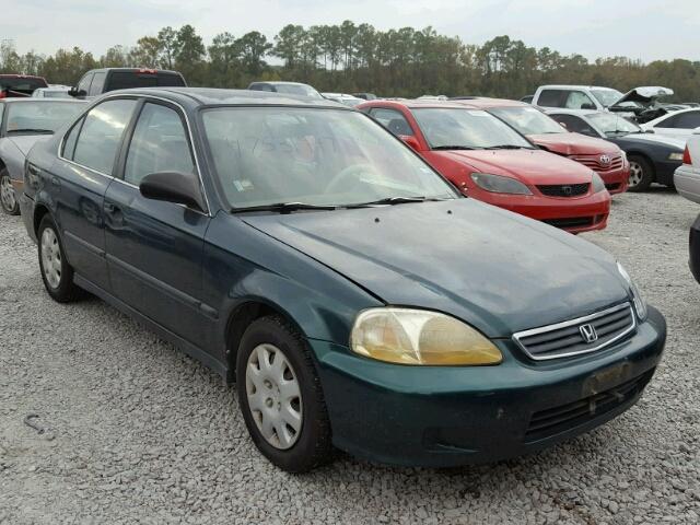 JHMEJ6671YS001523 - 2000 HONDA CIVIC LX GREEN photo 1