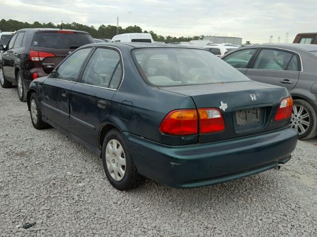 JHMEJ6671YS001523 - 2000 HONDA CIVIC LX GREEN photo 3