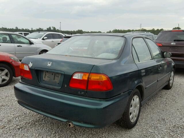 JHMEJ6671YS001523 - 2000 HONDA CIVIC LX GREEN photo 4