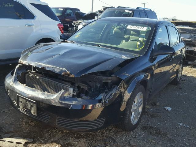 1G1AL52F357563593 - 2005 CHEVROLET COBALT LS BLACK photo 2