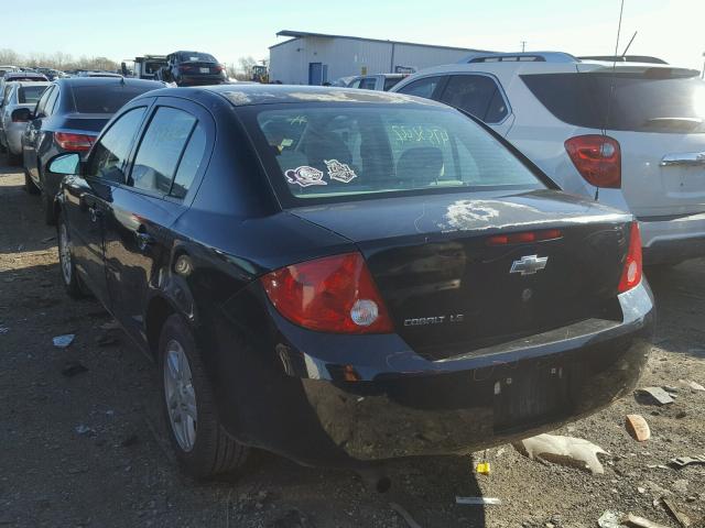 1G1AL52F357563593 - 2005 CHEVROLET COBALT LS BLACK photo 3