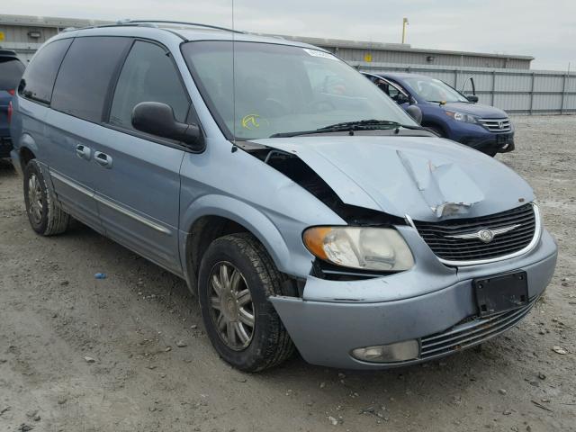 2C8GP64L03R333048 - 2003 CHRYSLER TOWN & COU BLUE photo 1