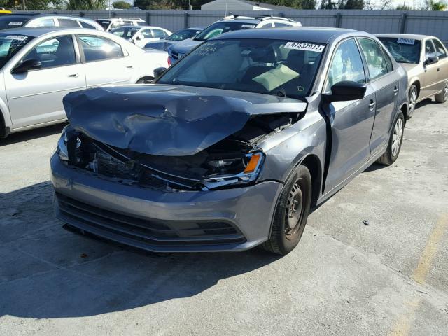 3VW267AJ7GM214057 - 2016 VOLKSWAGEN JETTA S GRAY photo 2