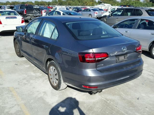 3VW267AJ7GM214057 - 2016 VOLKSWAGEN JETTA S GRAY photo 3