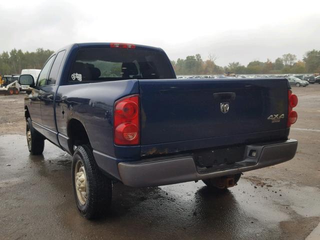 3D7KS28D78G110420 - 2008 DODGE RAM 2500 S BLUE photo 3