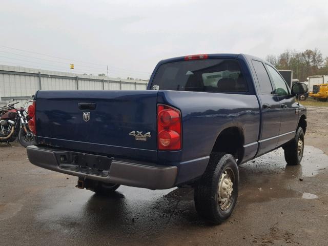 3D7KS28D78G110420 - 2008 DODGE RAM 2500 S BLUE photo 4