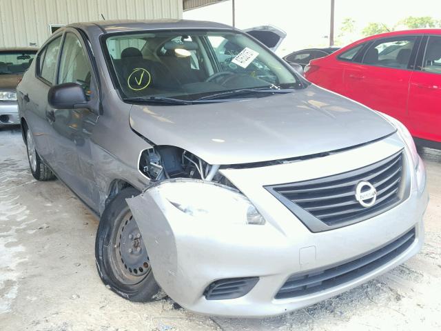 3N1CN7AP7EL841880 - 2014 NISSAN VERSA S GRAY photo 1