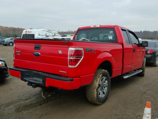 1FTFX1EFXEFA92103 - 2014 FORD F150 SUPER RED photo 4