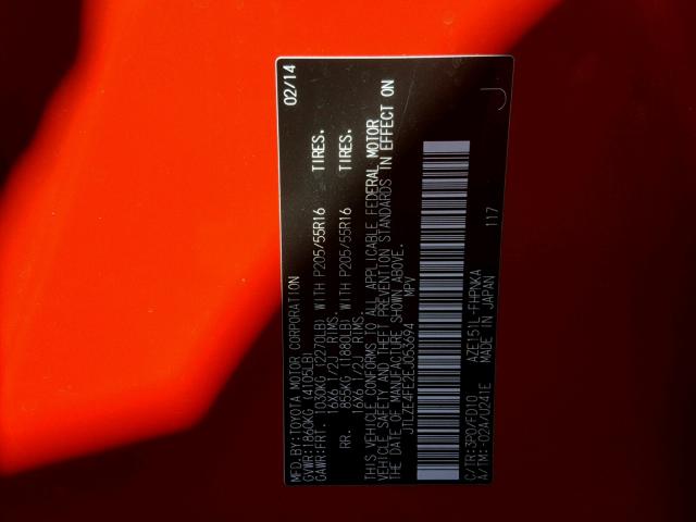 JTLZE4FE2EJ053694 - 2014 TOYOTA SCION XB 红色 照片 10