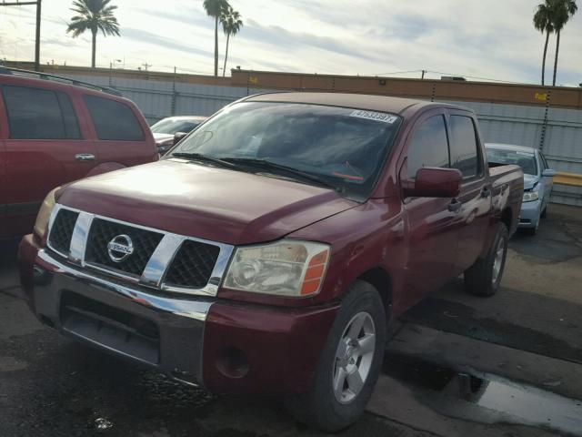 1N6AA07A46N559334 - 2006 NISSAN TITAN XE BURGUNDY photo 2