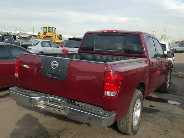 1N6AA07A46N559334 - 2006 NISSAN TITAN XE BURGUNDY photo 4