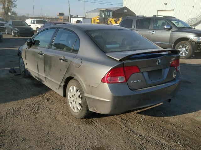 2HGFA16228H022922 - 2008 HONDA CIVIC DX GRAY photo 3