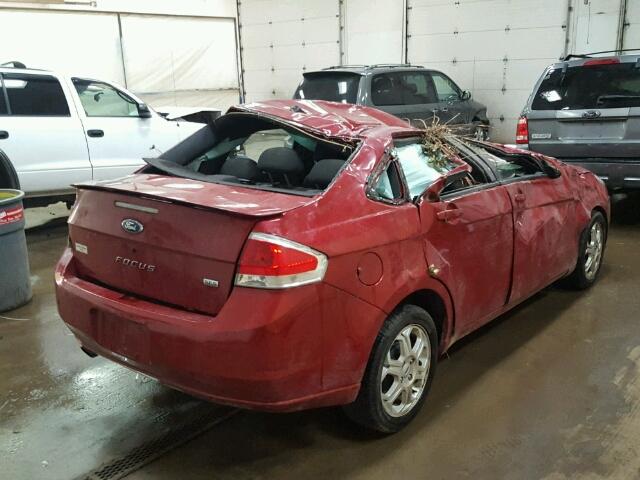 1FAHP36N59W194950 - 2009 FORD FOCUS SES RED photo 4