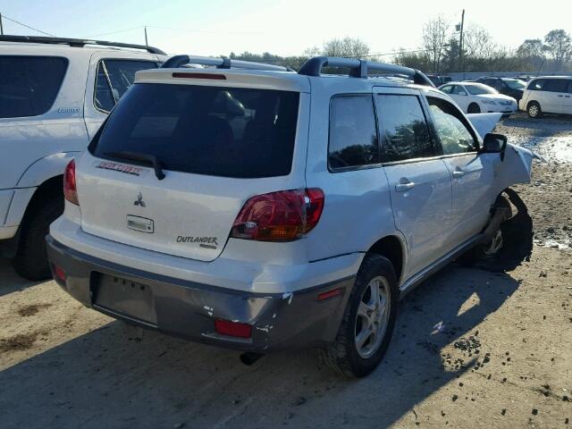 JA4LZ31F54U048576 - 2004 MITSUBISHI OUTLANDER WHITE photo 4