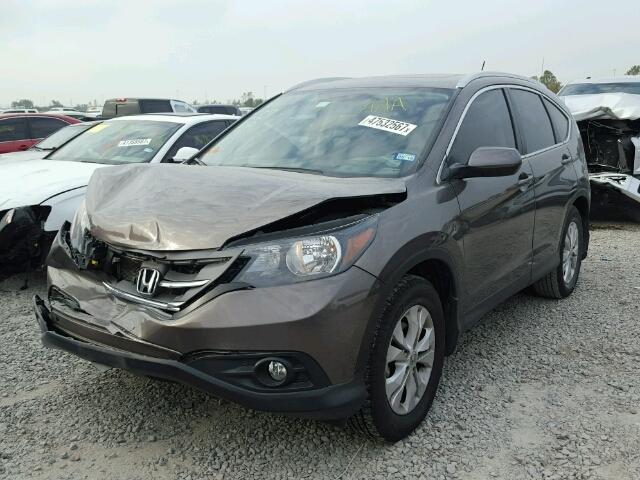 2HKRM3H74EH539147 - 2014 HONDA CR-V EXL GRAY photo 2