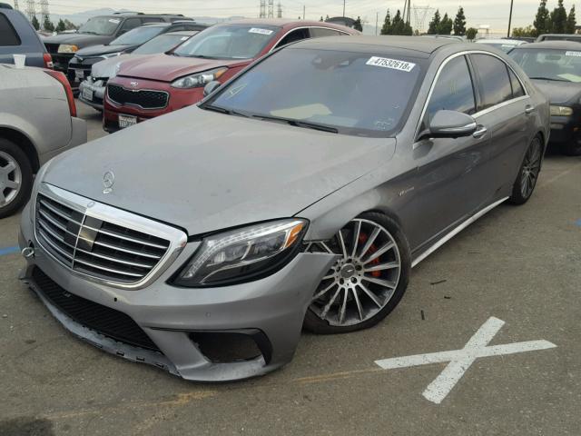 WDDUG7JB7EA026690 - 2014 MERCEDES-BENZ S 63 AMG GRAY photo 2