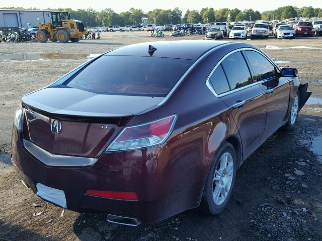 19UUA86519A007189 - 2009 ACURA TL MAROON photo 4