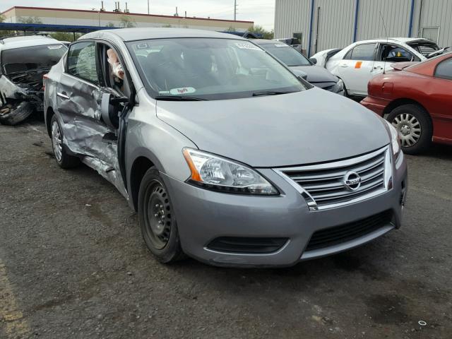 3N1AB7AP7EY338966 - 2014 NISSAN SENTRA S SILVER photo 1