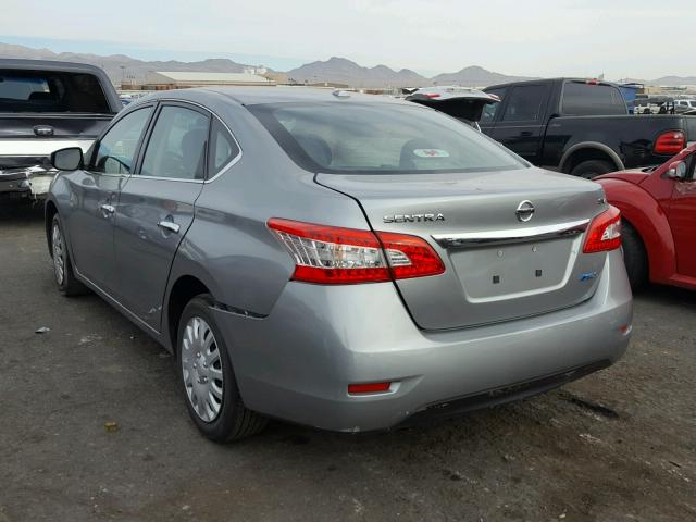 3N1AB7AP7EY338966 - 2014 NISSAN SENTRA S SILVER photo 3