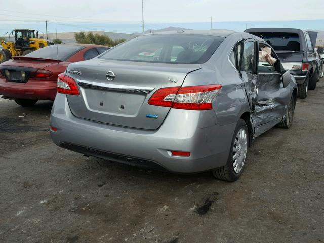 3N1AB7AP7EY338966 - 2014 NISSAN SENTRA S SILVER photo 4