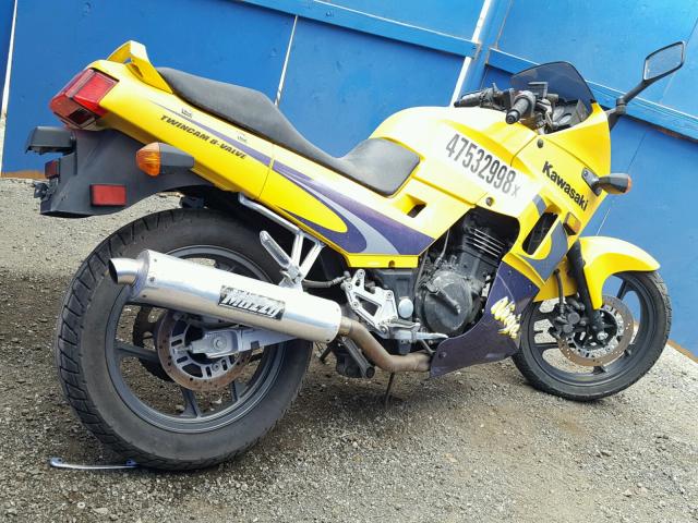 JKAEXMF151A079017 - 2001 KAWASAKI EX250 F YELLOW photo 4