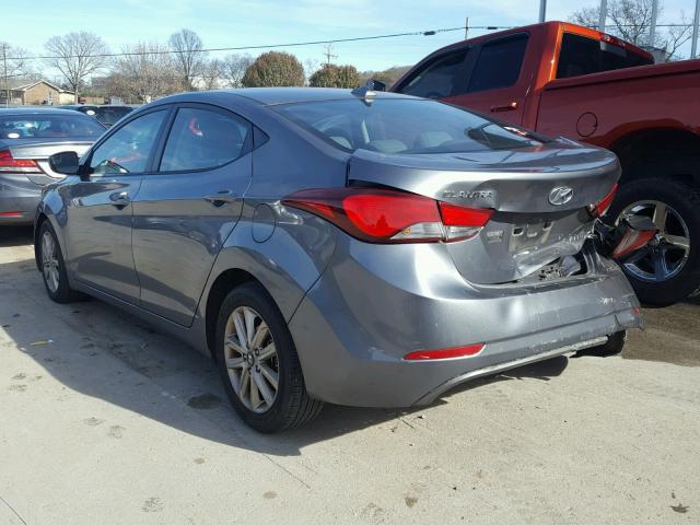 KMHDH4AE1GU583916 - 2016 HYUNDAI ELANTRA SE GRAY photo 3