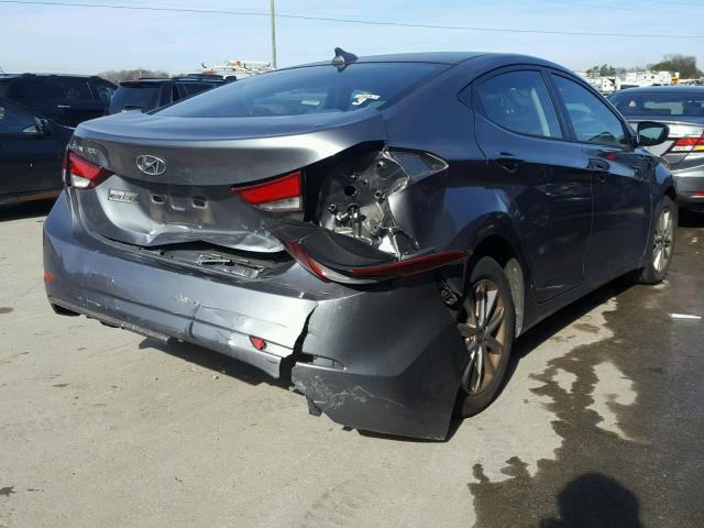 KMHDH4AE1GU583916 - 2016 HYUNDAI ELANTRA SE GRAY photo 4