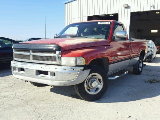 1B7JC26YXRS512421 - 1994 DODGE RAM 2500 RED photo 2