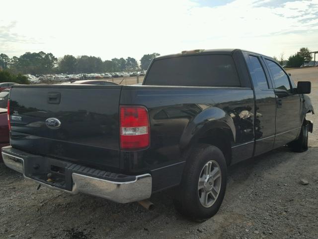 1FTRX12W36NA92923 - 2006 FORD F150 BLACK photo 4