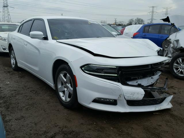 2C3CDXHG5FH836925 - 2015 DODGE CHARGER SX WHITE photo 1