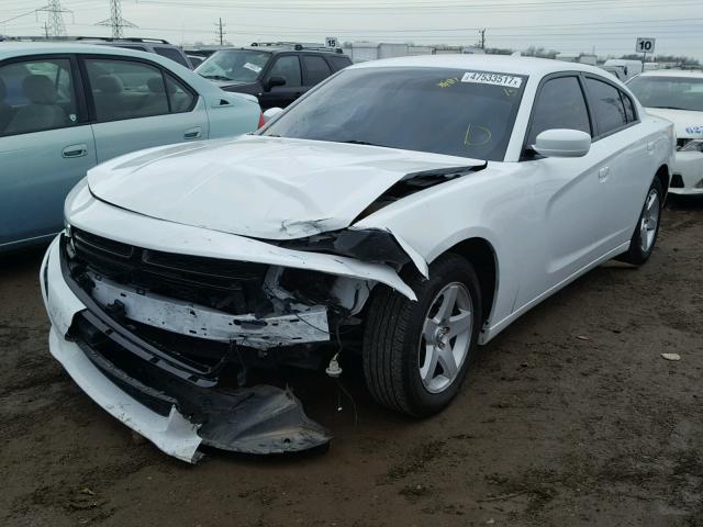 2C3CDXHG5FH836925 - 2015 DODGE CHARGER SX WHITE photo 2