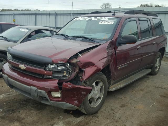 1GNET16S746238210 - 2004 CHEVROLET TRAILBLAZE MAROON photo 2