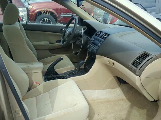 1HGCM66347A012681 - 2007 HONDA ACCORD LX GOLD photo 5