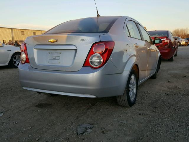 1G1JA5SH2C4118249 - 2012 CHEVROLET SONIC LS SILVER photo 4