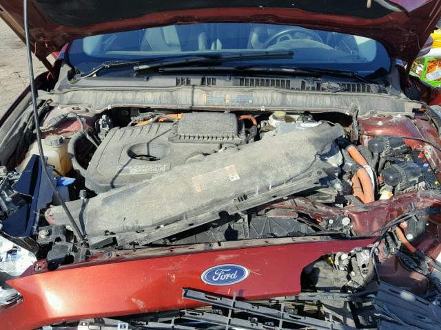 3FA6P0SUXER102280 - 2014 FORD FUSION TIT RED photo 7