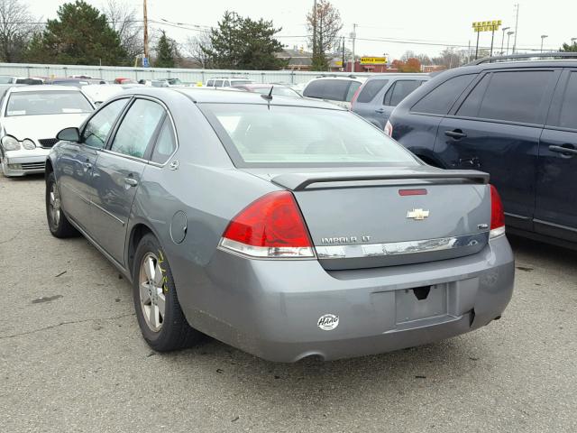 2G1WT58K989216282 - 2008 CHEVROLET IMPALA LT CHARCOAL photo 3