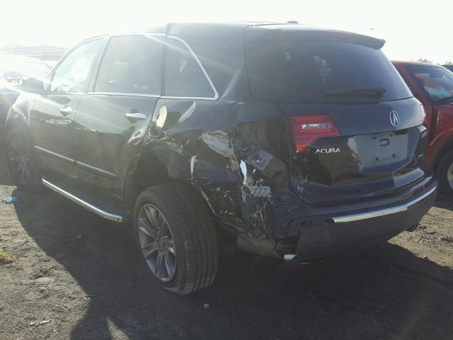 2HNYD2H54AH522995 - 2010 ACURA MDX ADVANC BLACK photo 3