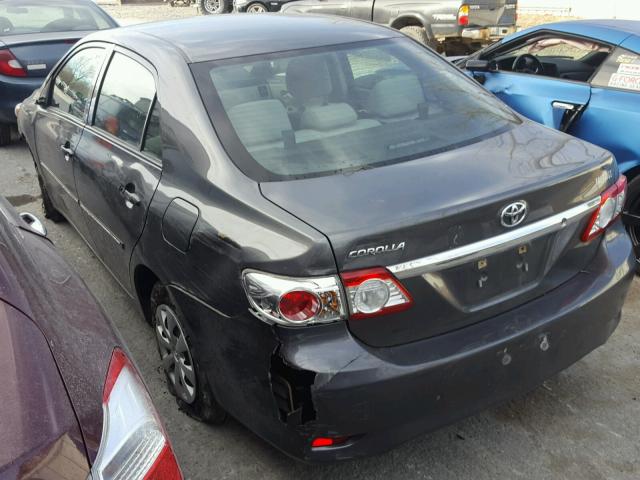 2T1BU4EE2BC591210 - 2011 TOYOTA COROLLA BA BLACK photo 3