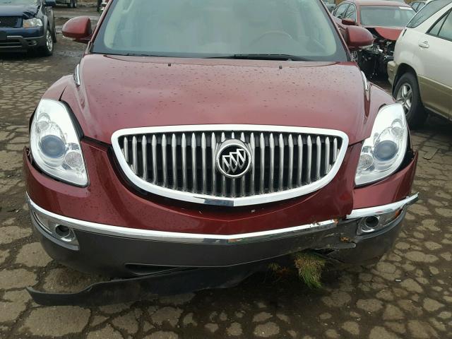 5GAKRBED4BJ200772 - 2011 BUICK ENCLAVE CX MAROON photo 7