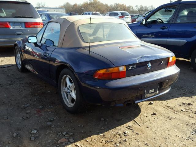 4USCH7329VLE01674 - 1997 BMW Z3 1.9 BLUE photo 3