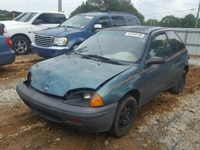 2C1MR226XT6740152 - 1996 GEO METRO BASE GREEN photo 2