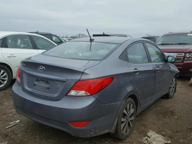 KMHCT4AE8HU282314 - 2017 HYUNDAI ACCENT SE GRAY photo 4