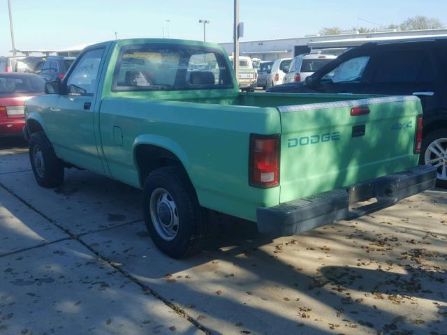 1B7GG26X1TS669719 - 1996 DODGE DAKOTA GREEN photo 3