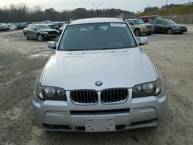 WBXPA93426WD29776 - 2006 BMW X3 SILVER photo 9