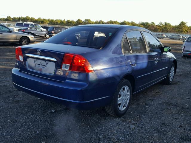 2HGES16503H516529 - 2003 HONDA CIVIC LX BLUE photo 4